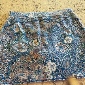 Talbots Blue Floral Patterned Skort